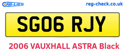 SG06RJY are the vehicle registration plates.