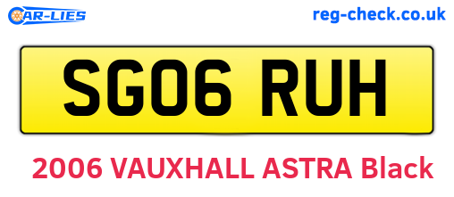 SG06RUH are the vehicle registration plates.