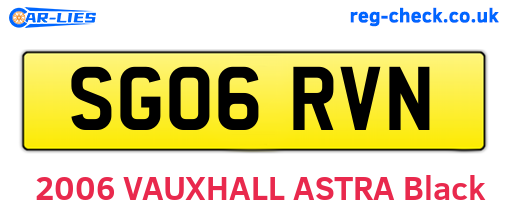 SG06RVN are the vehicle registration plates.