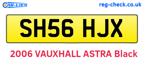 SH56HJX are the vehicle registration plates.