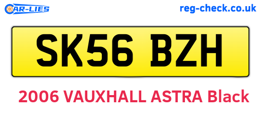 SK56BZH are the vehicle registration plates.