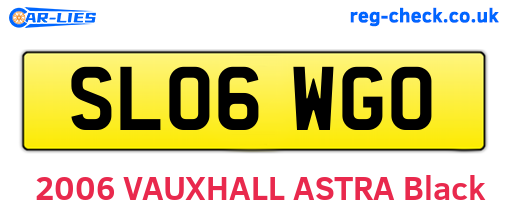 SL06WGO are the vehicle registration plates.