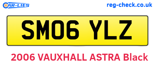 SM06YLZ are the vehicle registration plates.