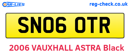 SN06OTR are the vehicle registration plates.