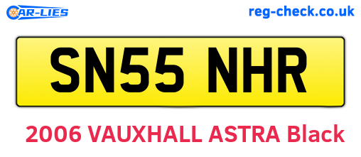 SN55NHR are the vehicle registration plates.