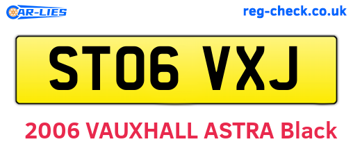 ST06VXJ are the vehicle registration plates.
