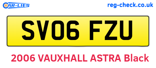 SV06FZU are the vehicle registration plates.