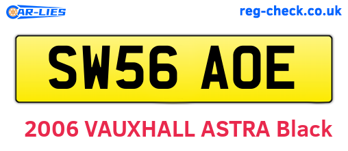 SW56AOE are the vehicle registration plates.