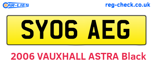SY06AEG are the vehicle registration plates.
