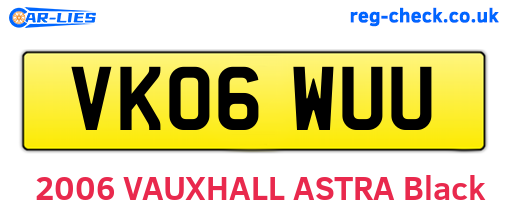 VK06WUU are the vehicle registration plates.