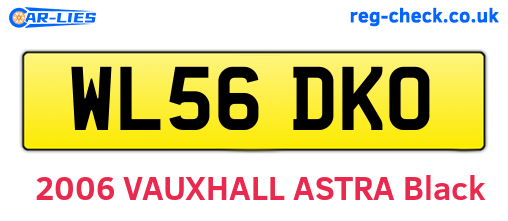 WL56DKO are the vehicle registration plates.