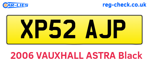 XP52AJP are the vehicle registration plates.