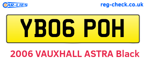 YB06POH are the vehicle registration plates.