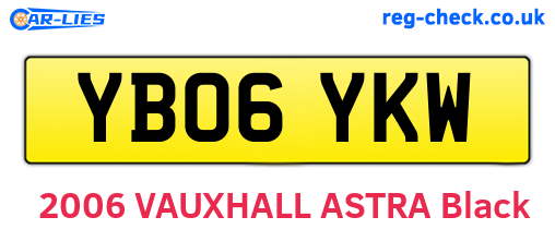 YB06YKW are the vehicle registration plates.