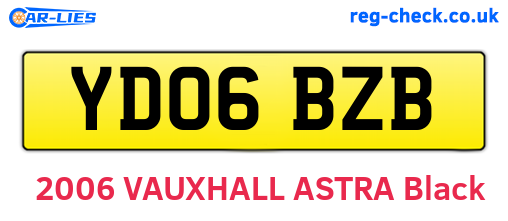 YD06BZB are the vehicle registration plates.