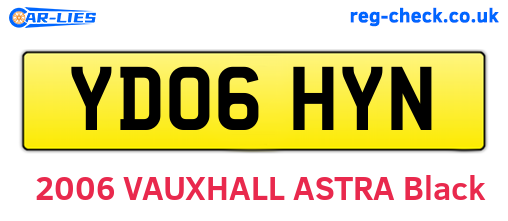 YD06HYN are the vehicle registration plates.