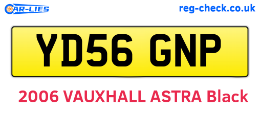 YD56GNP are the vehicle registration plates.