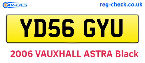 YD56GYU are the vehicle registration plates.