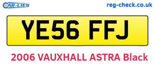 YE56FFJ are the vehicle registration plates.