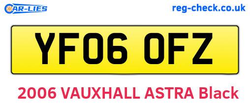 YF06OFZ are the vehicle registration plates.