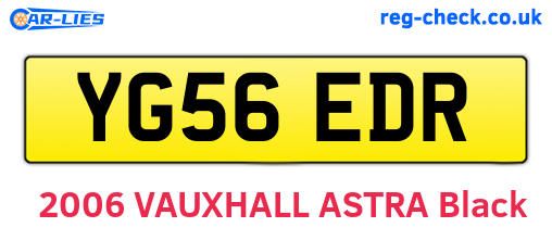 YG56EDR are the vehicle registration plates.