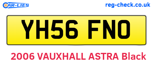 YH56FNO are the vehicle registration plates.