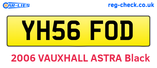 YH56FOD are the vehicle registration plates.