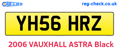 YH56HRZ are the vehicle registration plates.