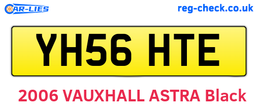 YH56HTE are the vehicle registration plates.
