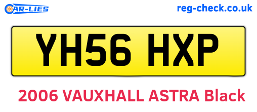 YH56HXP are the vehicle registration plates.