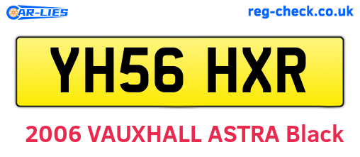 YH56HXR are the vehicle registration plates.