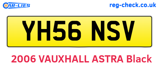 YH56NSV are the vehicle registration plates.
