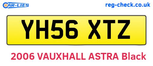 YH56XTZ are the vehicle registration plates.