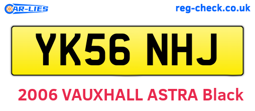 YK56NHJ are the vehicle registration plates.