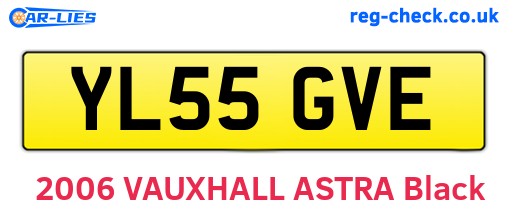 YL55GVE are the vehicle registration plates.