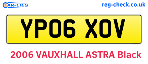 YP06XOV are the vehicle registration plates.