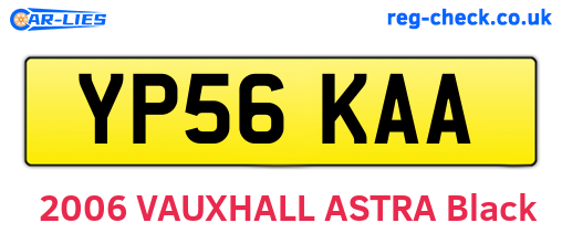 YP56KAA are the vehicle registration plates.