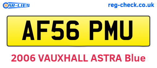 AF56PMU are the vehicle registration plates.