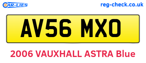 AV56MXO are the vehicle registration plates.