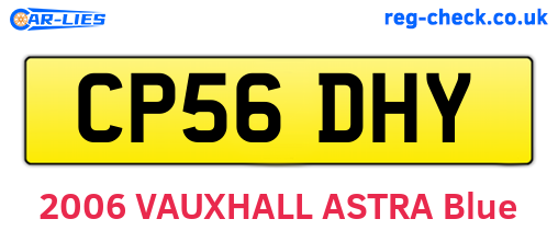 CP56DHY are the vehicle registration plates.