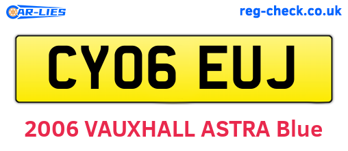 CY06EUJ are the vehicle registration plates.