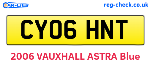 CY06HNT are the vehicle registration plates.