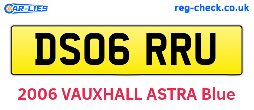 DS06RRU are the vehicle registration plates.