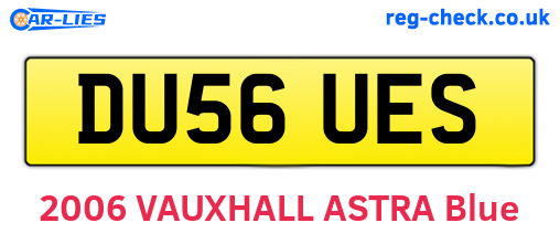 DU56UES are the vehicle registration plates.