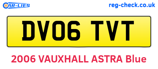 DV06TVT are the vehicle registration plates.