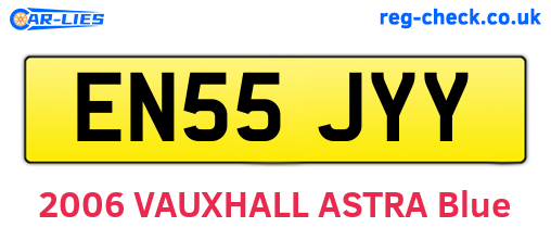 EN55JYY are the vehicle registration plates.