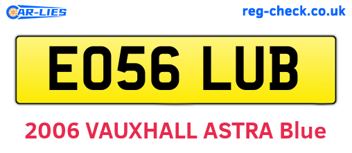 EO56LUB are the vehicle registration plates.