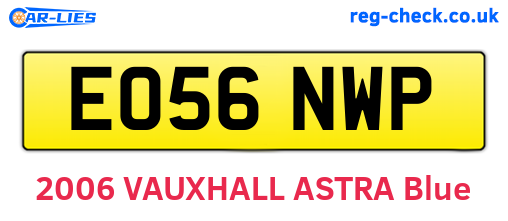 EO56NWP are the vehicle registration plates.