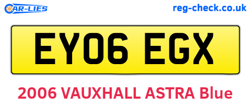 EY06EGX are the vehicle registration plates.