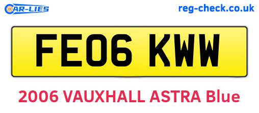 FE06KWW are the vehicle registration plates.